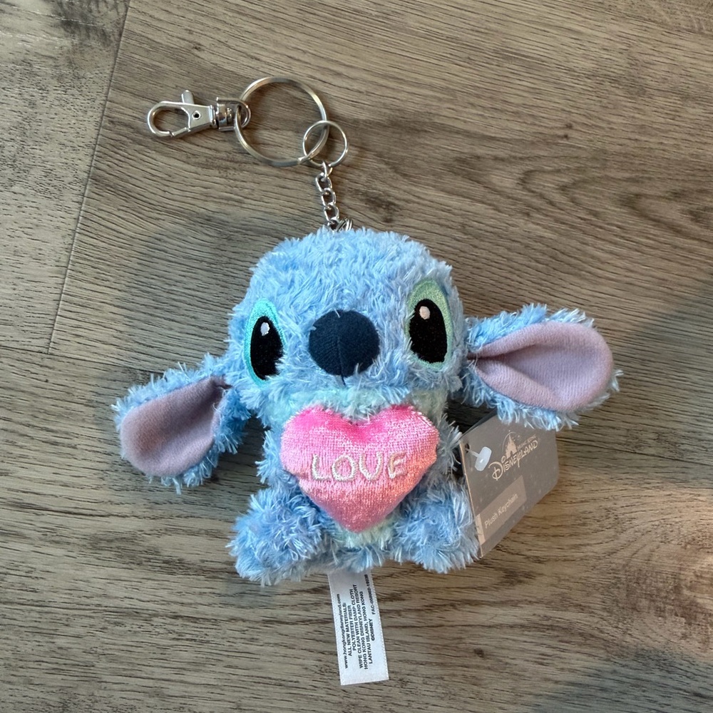 Hong Kong Disneyland Stitch Cupid Bag Charm / Keychain NWT